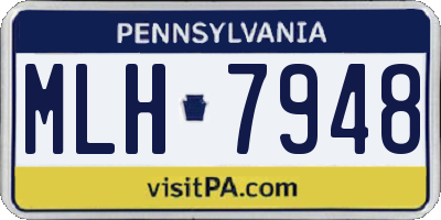 PA license plate MLH7948