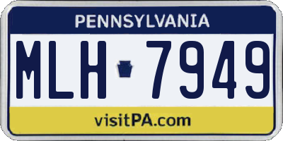 PA license plate MLH7949