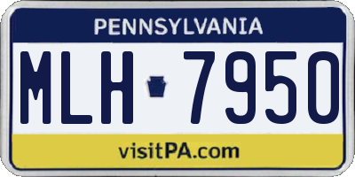 PA license plate MLH7950