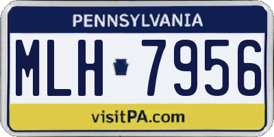 PA license plate MLH7956