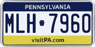 PA license plate MLH7960