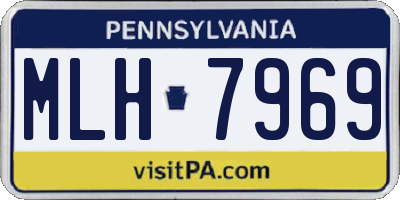 PA license plate MLH7969