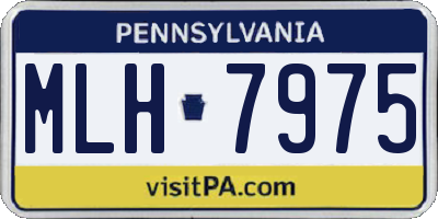 PA license plate MLH7975