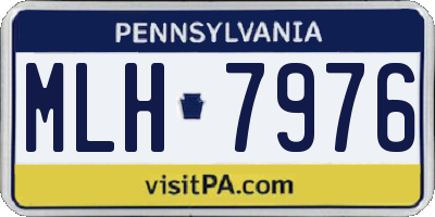 PA license plate MLH7976