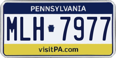 PA license plate MLH7977