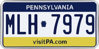 PA license plate MLH7979