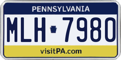 PA license plate MLH7980