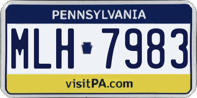 PA license plate MLH7983
