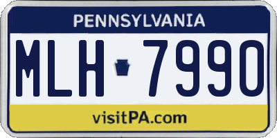 PA license plate MLH7990