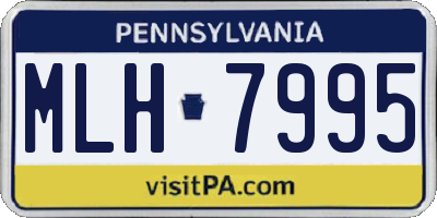 PA license plate MLH7995