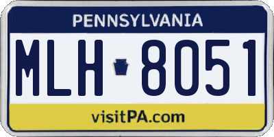 PA license plate MLH8051