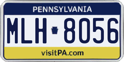 PA license plate MLH8056