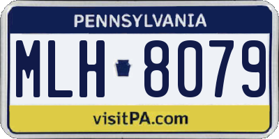 PA license plate MLH8079