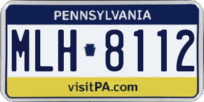 PA license plate MLH8112
