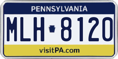PA license plate MLH8120