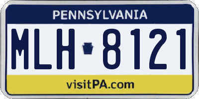 PA license plate MLH8121