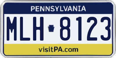 PA license plate MLH8123