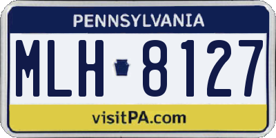 PA license plate MLH8127