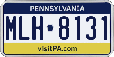 PA license plate MLH8131