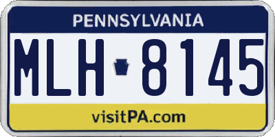 PA license plate MLH8145