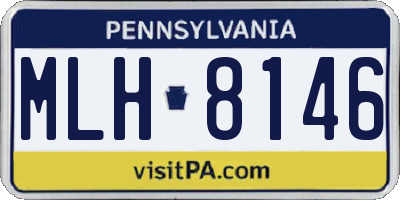 PA license plate MLH8146