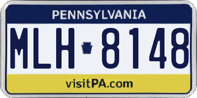 PA license plate MLH8148