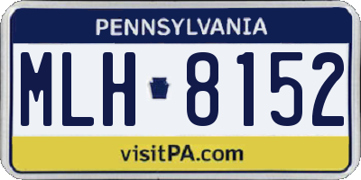 PA license plate MLH8152