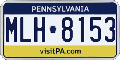 PA license plate MLH8153
