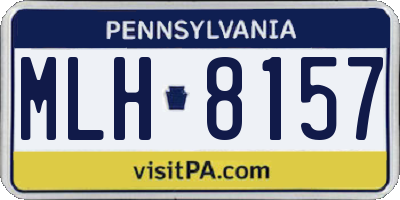 PA license plate MLH8157