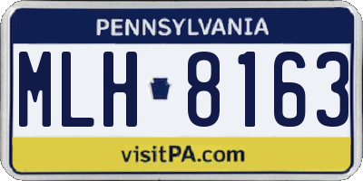 PA license plate MLH8163