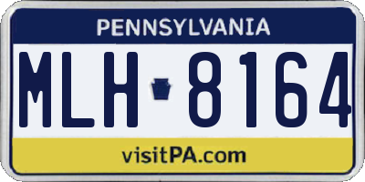 PA license plate MLH8164