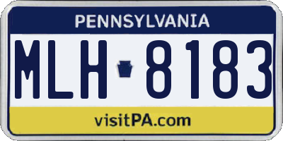 PA license plate MLH8183