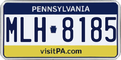 PA license plate MLH8185