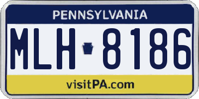 PA license plate MLH8186