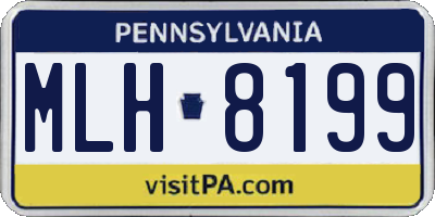 PA license plate MLH8199