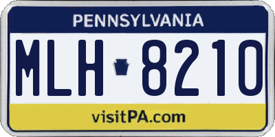 PA license plate MLH8210