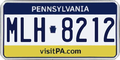 PA license plate MLH8212
