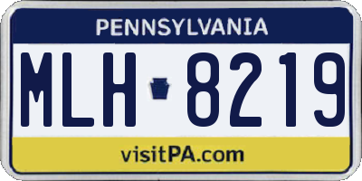 PA license plate MLH8219