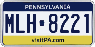 PA license plate MLH8221