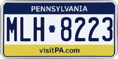 PA license plate MLH8223