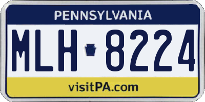 PA license plate MLH8224