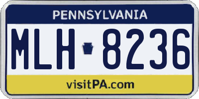 PA license plate MLH8236