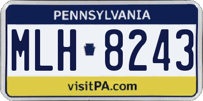 PA license plate MLH8243