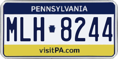 PA license plate MLH8244