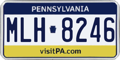 PA license plate MLH8246