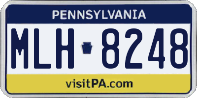 PA license plate MLH8248