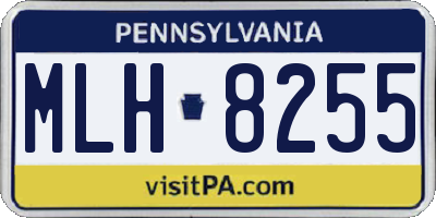PA license plate MLH8255