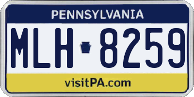 PA license plate MLH8259