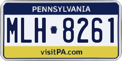 PA license plate MLH8261