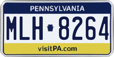 PA license plate MLH8264